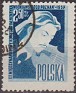 Poland 1957 Characters 2,50 ZT Blue Scott 795. Polonia 795. Uploaded by susofe
